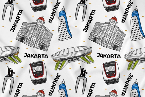 Enhance Your Projects with Jakarta Kawaii Doodle Seamless Pattern 2