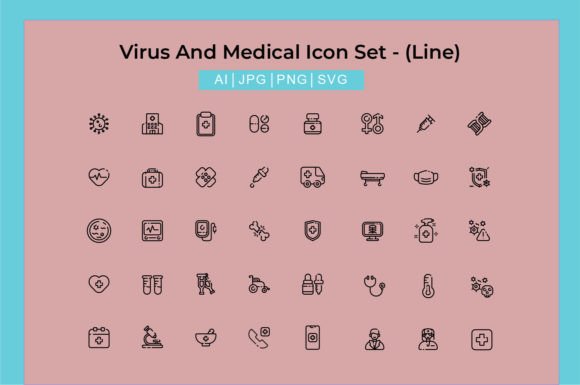Evaluating the Virus and Medical Icon Set - Line for Professional Projects