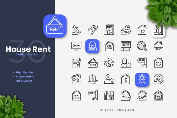 House Rent Icons: A Universal Toolkit for Visual Communication