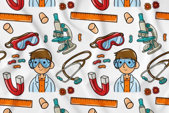 Infuse Your Work with Creativity: The Practical Power of Science Kawaii Doodle Seamless Pattern 4