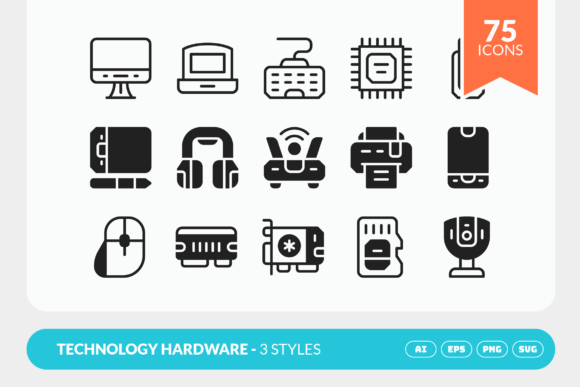 Technology Hardware Icon and Visual Strategy