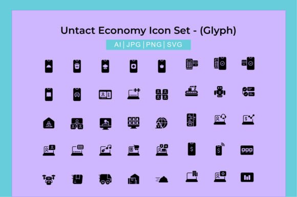The Untact Economy Icon Set Glyph: A Strategic Asset for Modern Communication