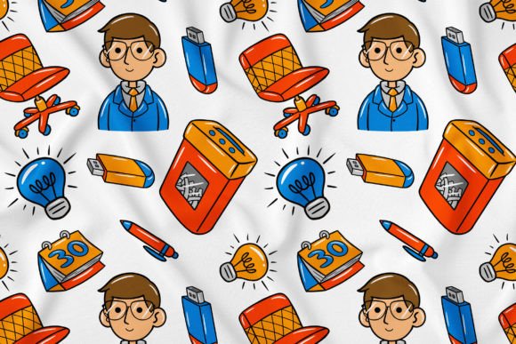 Unleash Creativity with the Business Kawaii Doodle Pattern