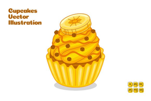 Unlocking Creative Versatility with the Banana Caramel Cupcake Illustration