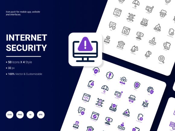 Visualizing Digital Safety with a Modern Icon Collection
